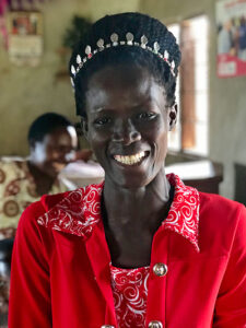 A teacher at the Kibale school